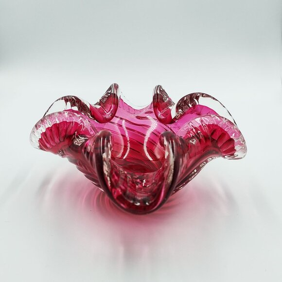 1960s Astonishing Pink Ashtray or Catch-All in Murano Glass - Picture 5 of 8